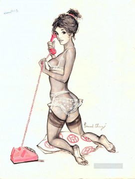 Pin up Painting - pin up girl nude 084